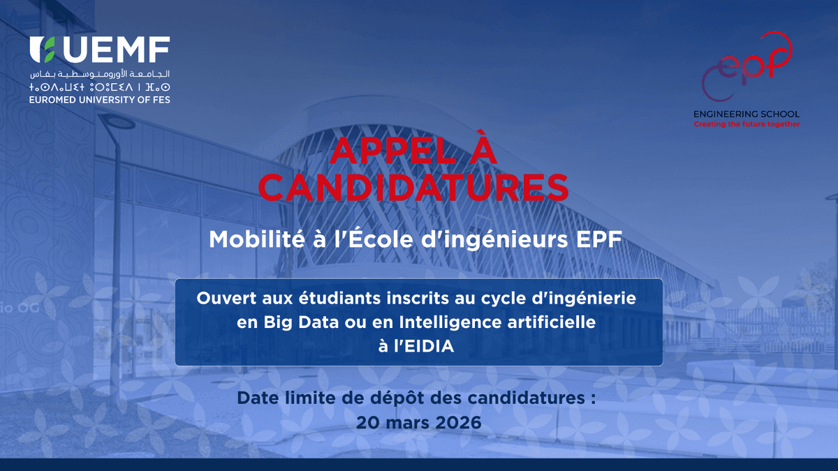 [Appel à candidatures] Mobilité à l'École d'ingénieurs EPF
