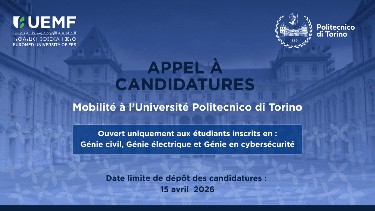 [Appel à candidatures] Mobilité à Politecnico di Torino- Italy 